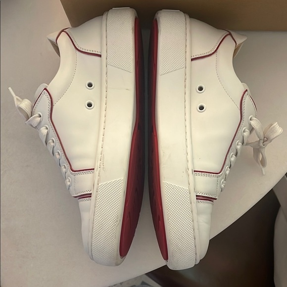Christian Louboutin White and Red Athletic Shoes - Picture 5 of 9